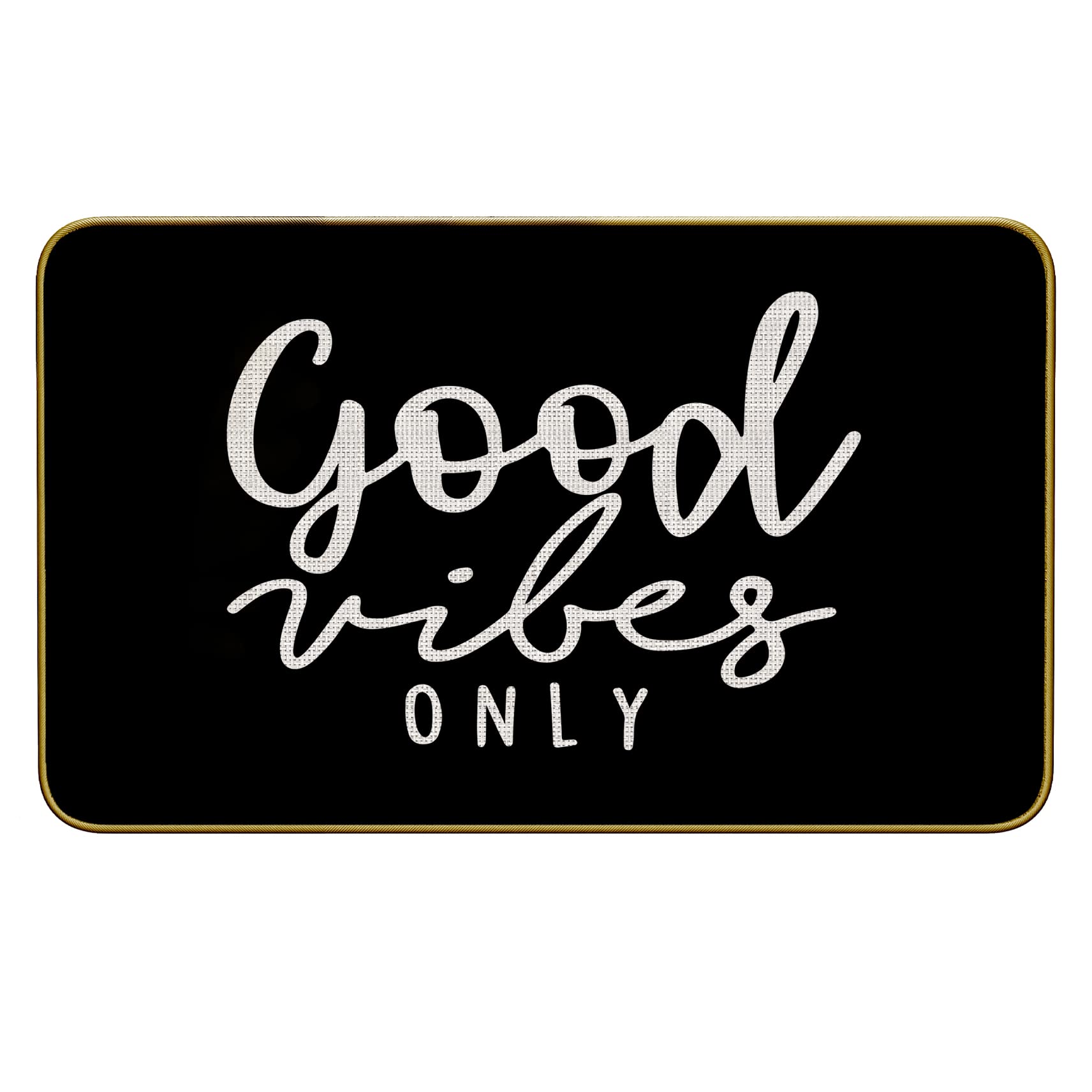Funny Good Vibes Only Doormat Door Mat for Home Entrance, Inspirational Quotes Farmhouse Floor Mats for House Front Indoor Inside Outdoor Outside Entryway Rug 30 x 18 Welcome Mat
