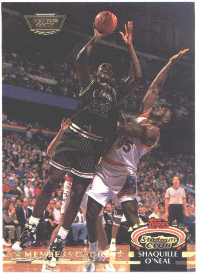 1992-93 Stadium Club Members Only #201 Shaquille O'Neal Orlando Magic Members Choice (Gold Emblem) NBA Basketball Card NM-MT