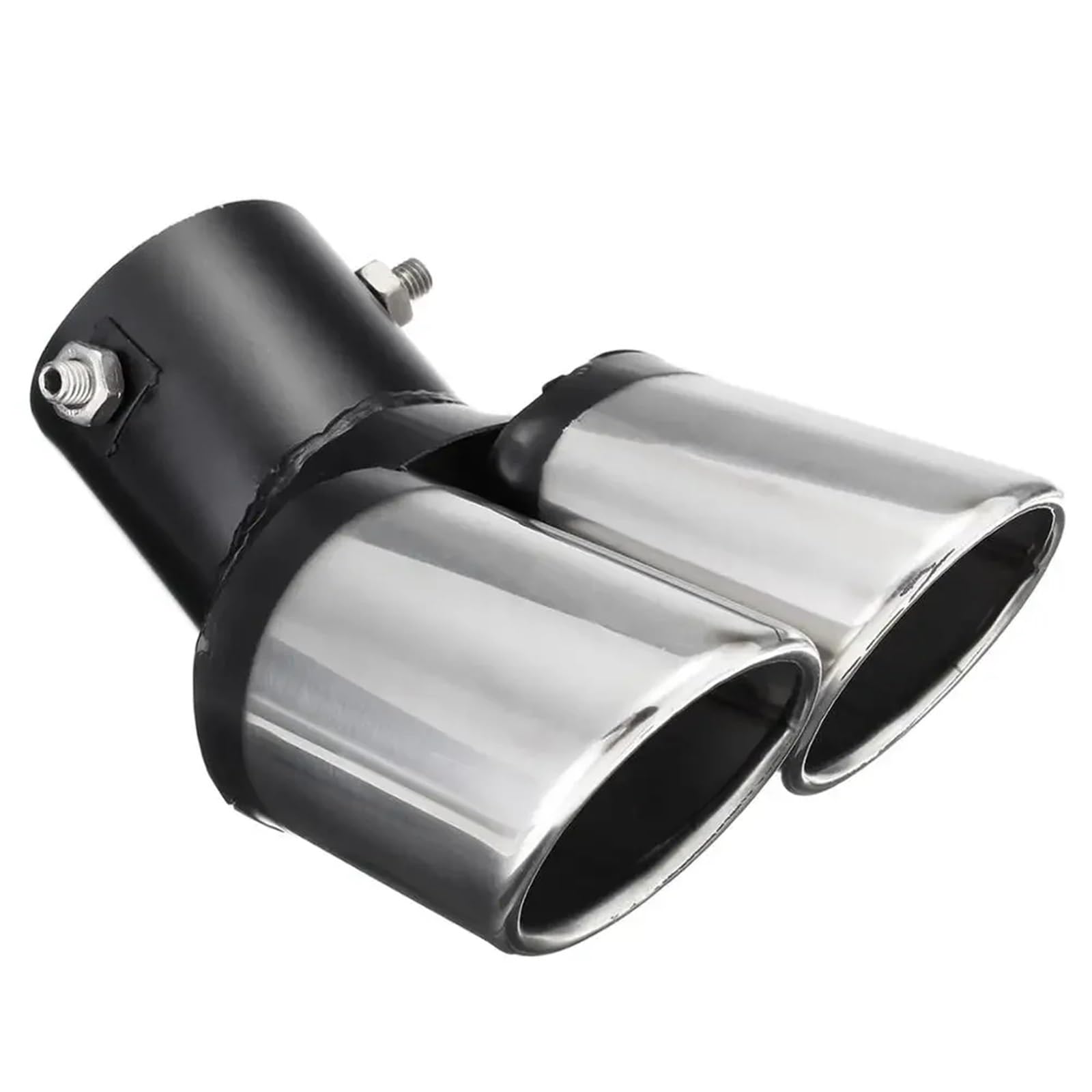 Auto Tubo di Punta di Scarico Per BMW Per Benz Universal Car Marmitte Tubo Coda Decorazione Tubo Scarico Cromato Acciaio Inossidabile Curvo Doppia Uscita Rifinitura