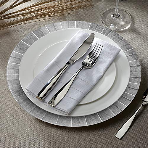 Plato decorativo Charger 13 in melamina plateada miniatura 2