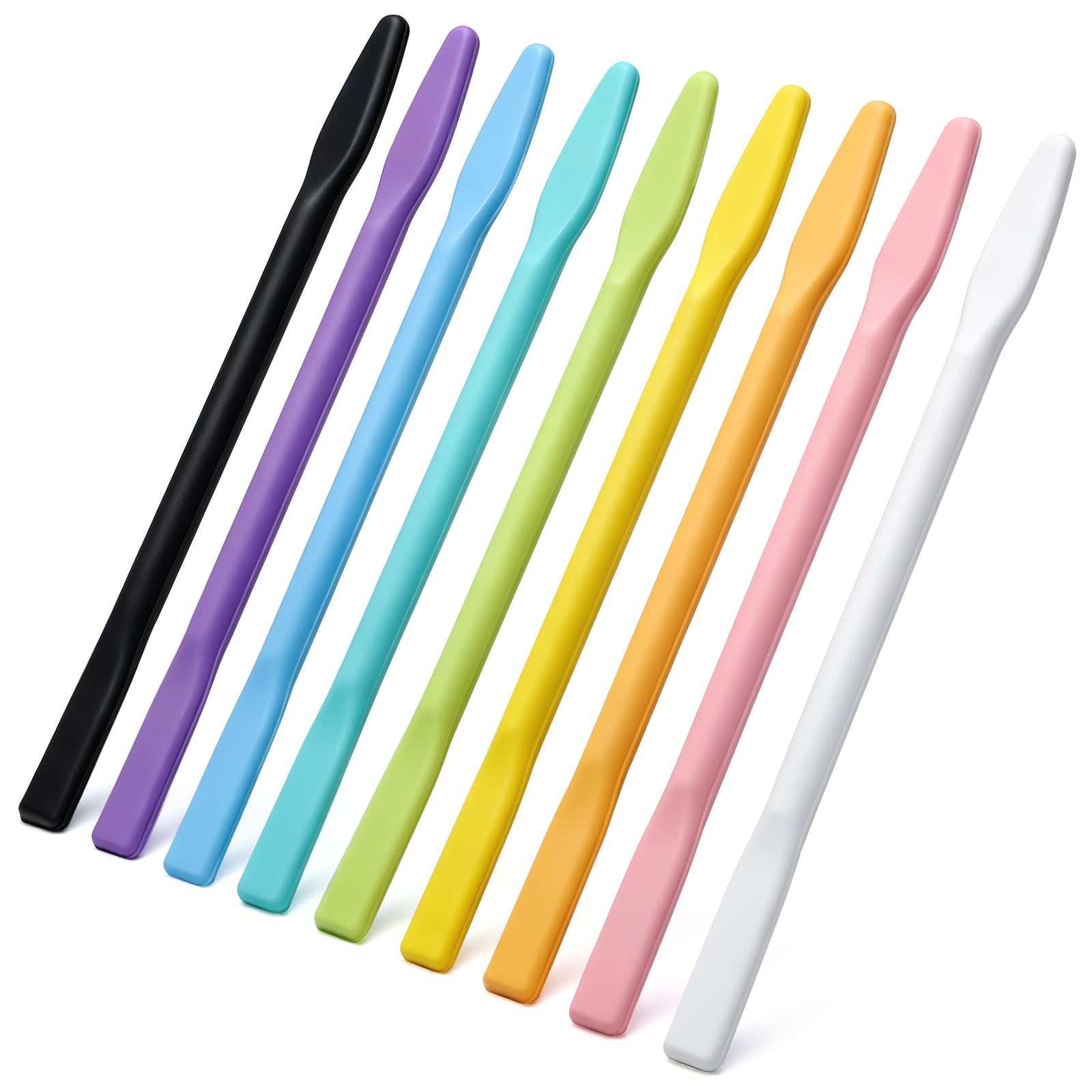 Luxeu Small Silicone Stir Sticks, 9 Pcs 10cm Epoxy Resin Mixing Sticks, Reusable Stirring Rods for Mixing Epoxy Resin, Paint, Waxing, Liquid, Facial Mask, DIY Crafts
