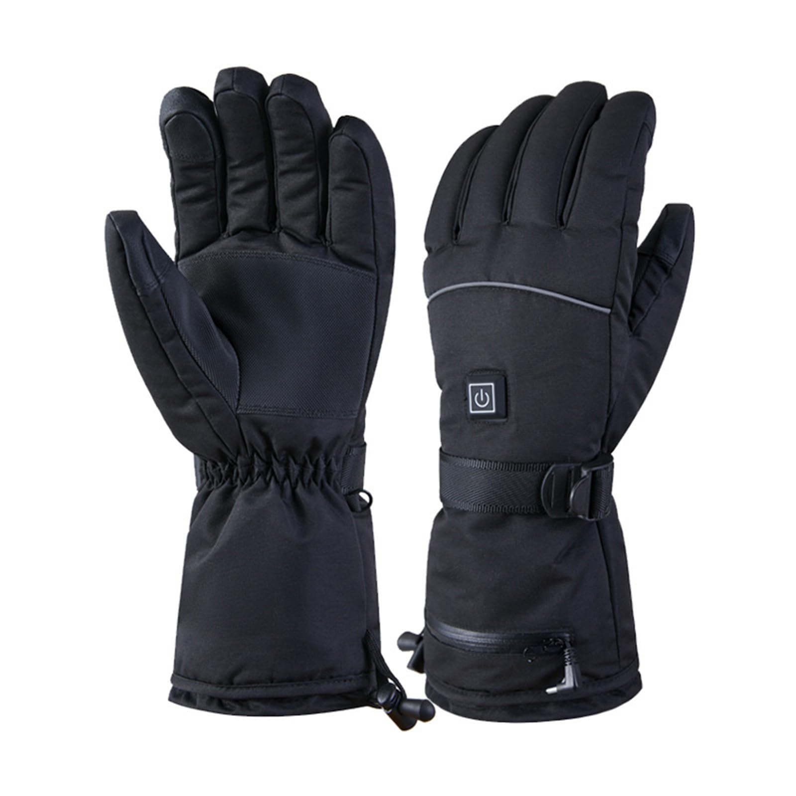 Guantes de invierno impermeables con batería recargable térmica 8