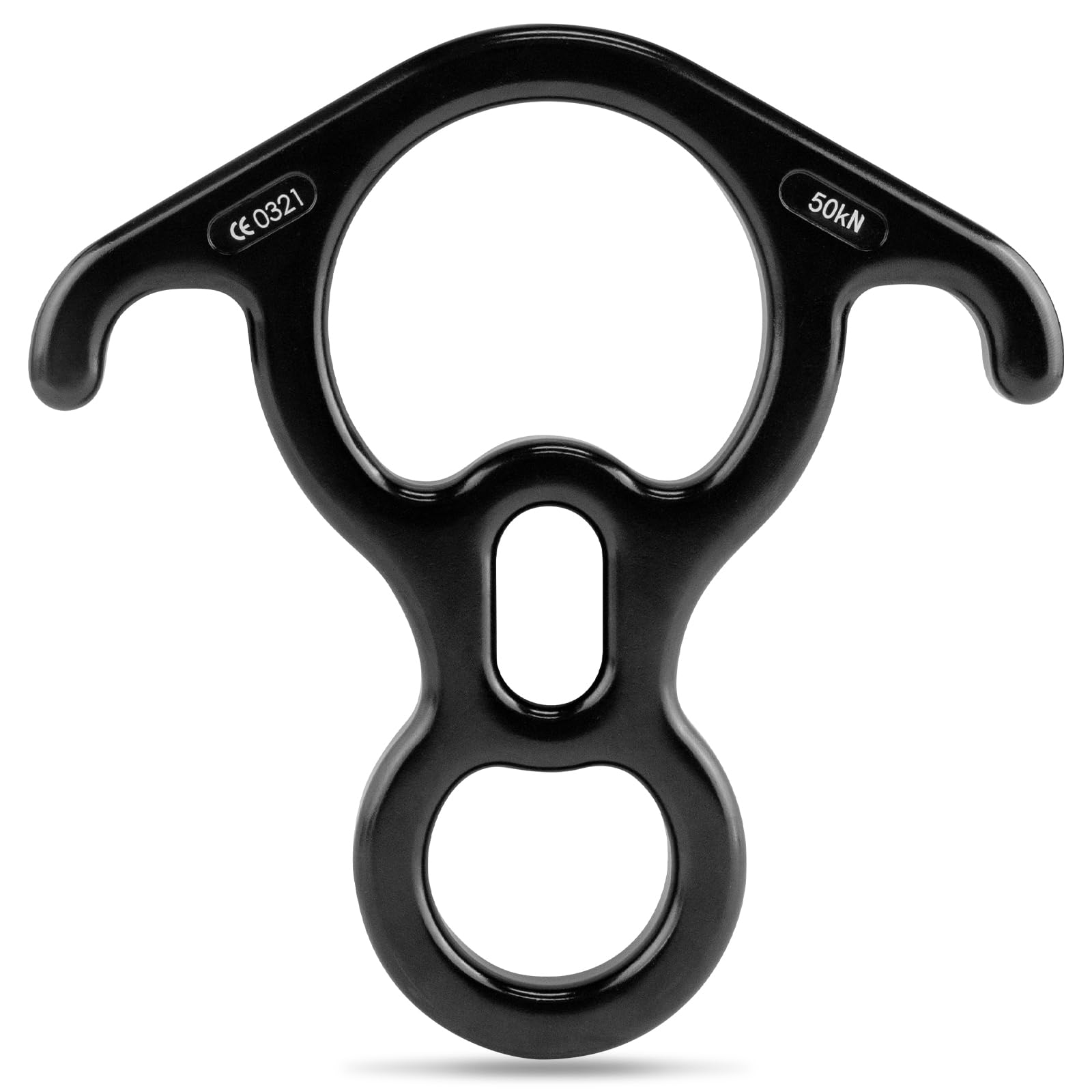 Freno de cuerda de rappel de aleación de aluminio 50KN para cuerdas de 8-13mm escalada