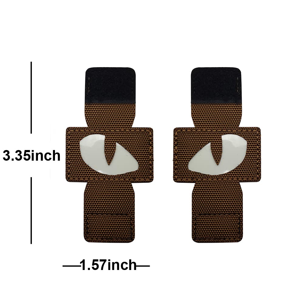 Lot De 3 écussons œil De Chat Réfléchissants Tactiques - Patchs Morale Pour Vêtements, Sac, Casque | Décoration Militaire, Sécurité Nocturne - 5