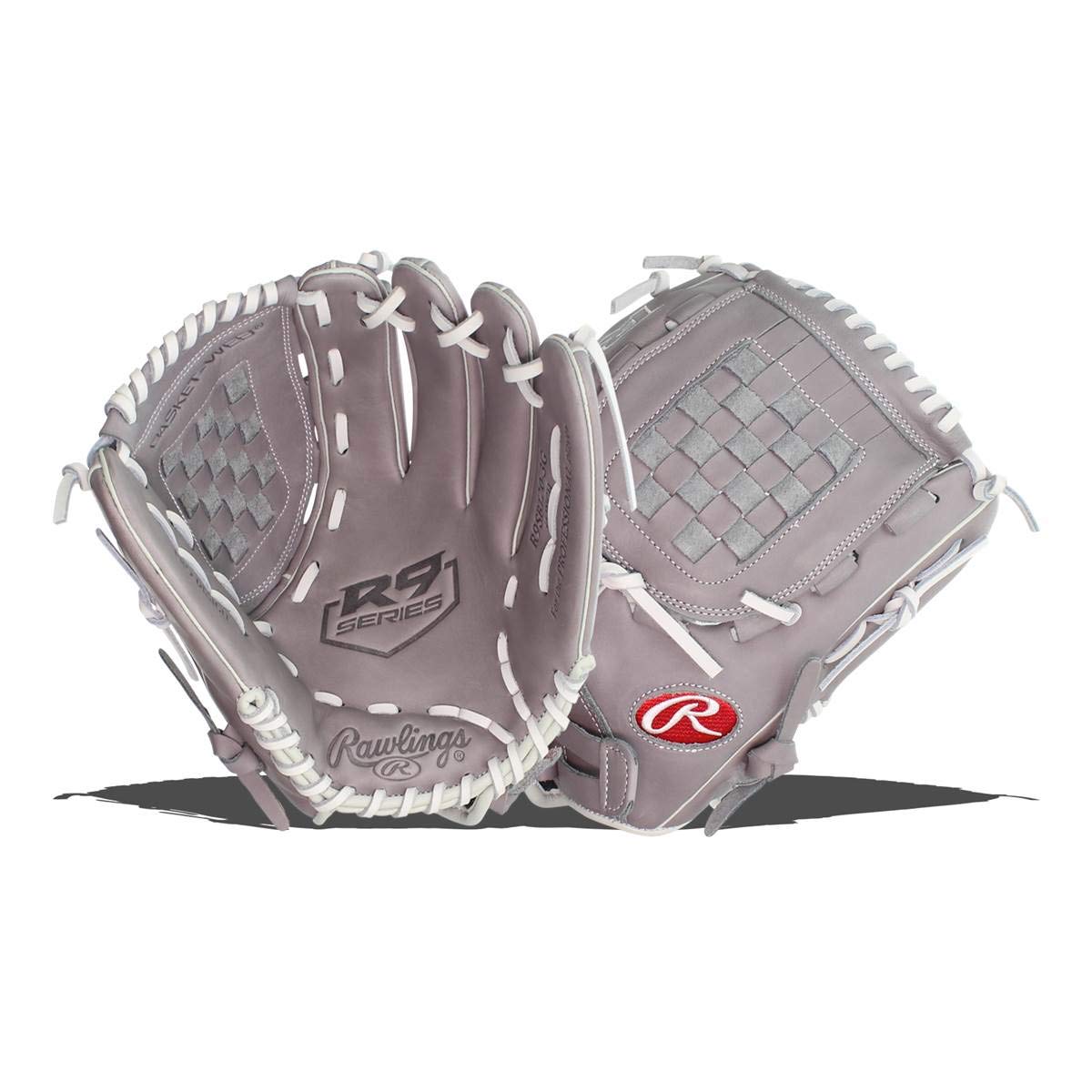 Rawlings Mädchen R9sb120-3g-3/0 Softball-Handschuh, grau/weiß, 30,5 cm