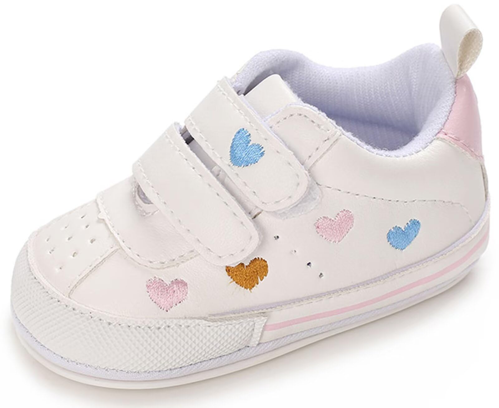 Scarpe Bambina Scarpine Neonato in Morbida Pelle Scarpine Bambino Primi Passi con Suola Antiscivolo Scarpe 0-18 Mesi
