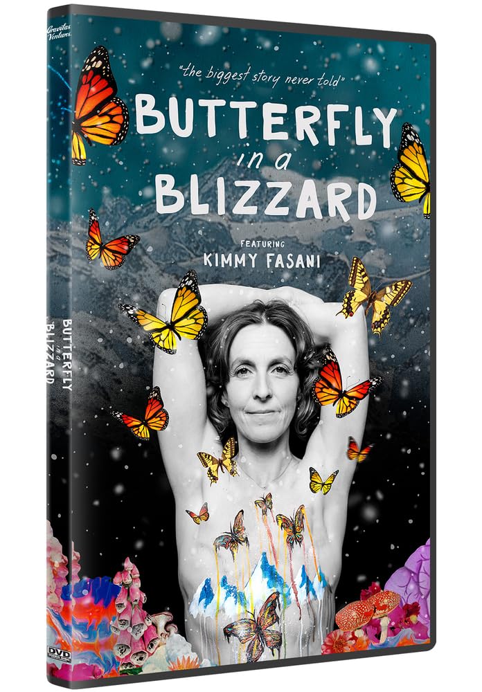 Mariposa en una tormenta de nieve arte para paredes vacias y sin vida