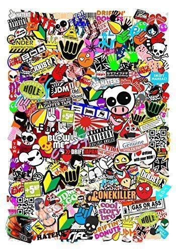 Sticar-It Ltd Extra Grande 700x1000mm Tamaño Portrait Formato Premium Varios Colores Jdm Drift Estilo Iconos Vinilo Muchas Pegatinas Bomb Lámina Pegatina