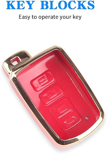 Miniatura 5 de Funda para llavero Toyota con llavero, 4 botones, carcasa para llave de automóvil para Tacoma Highlander, Corolla, Sequoia, Camry, Tundra, Avalon,