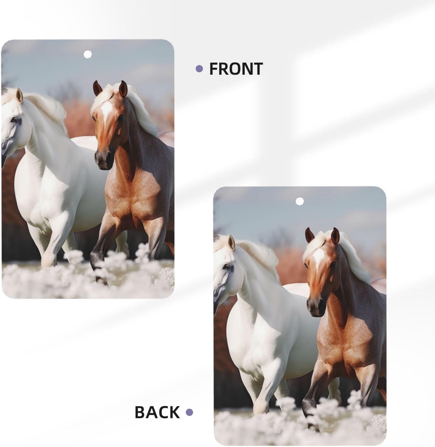 Car Air Freshener 24 PCS Pretty horses Hanging Car Air Fresheners Auto Interior Decor Card Freshener Strong Scented Card Lavender Cars Scents for Office Bedroom Close Drawer Rectangle