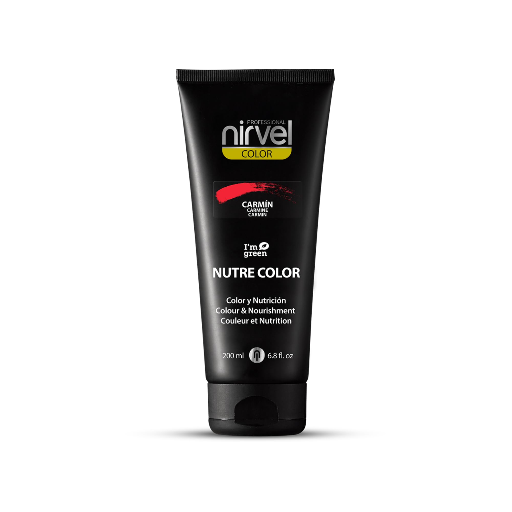 Nirvel NUTRE COLOR FLUOR Carmin 200 mL Mascarilla Profesional - Coloración temporal - Nutrición y brillo