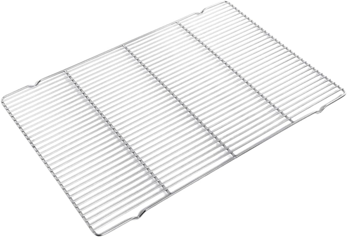 1pc Stainless Steel Bbq Grill Rack Multi-purpose Baking and Cooling Pan Barbecue Net for Outdoor Cooking for Cakes and Bread for Home and Camping Use