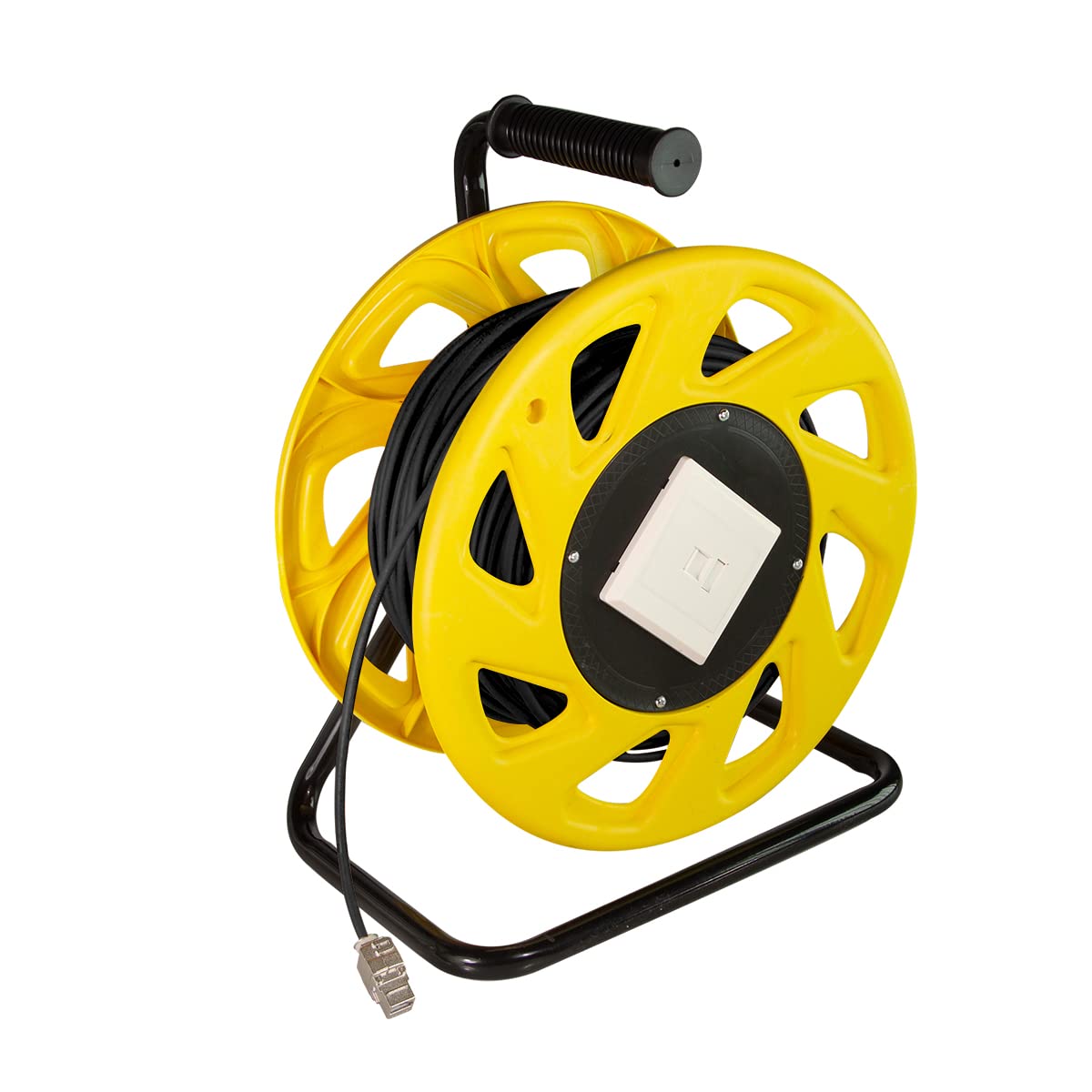 LogiLink Enrouleur de câble mobile Cat.7 avec blindage S/FTP, gaine TPE pour une utilisation en intérieur et en extérieur, 60 m