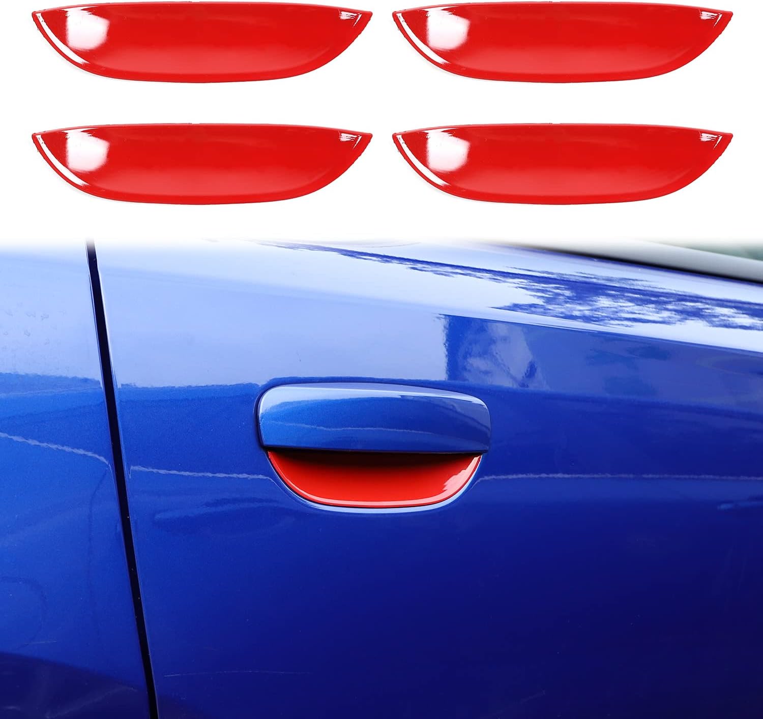 JWWY Exterior Door Handle Bowl Cover Trim for Dodge Charger (4-piece)