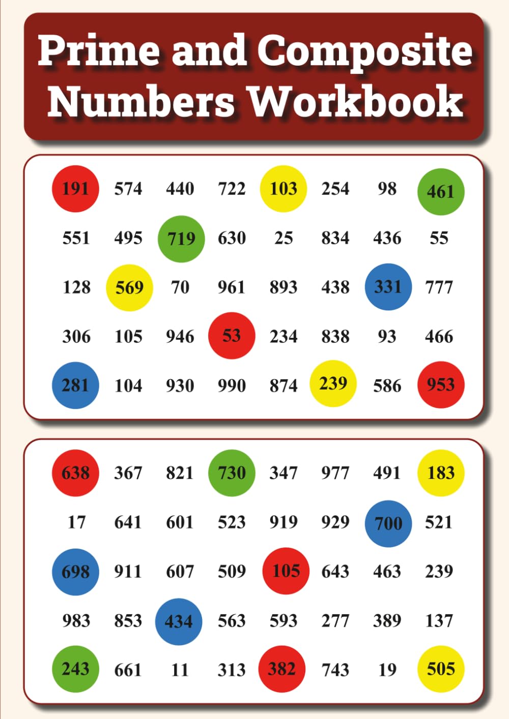 Prime and Composite Numbers Workbook: Answers Included