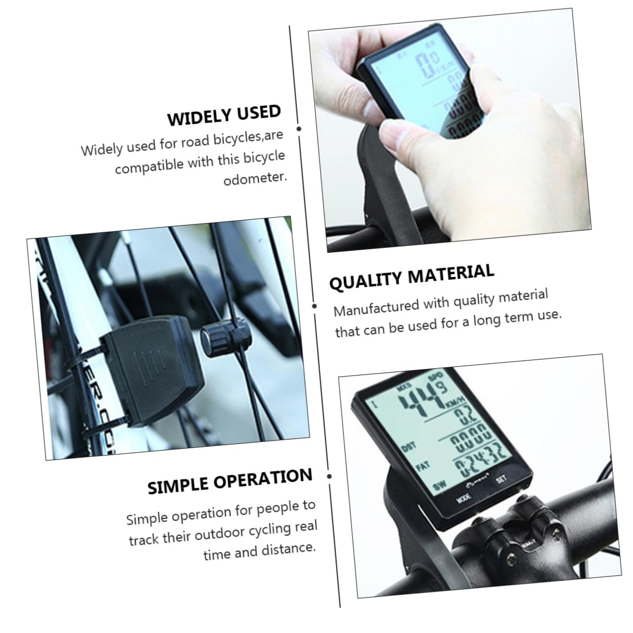 Contachilometri Per Bici Wireless Compatibile Mountain Bike e Bici Da Strada Misura Distanza Reale