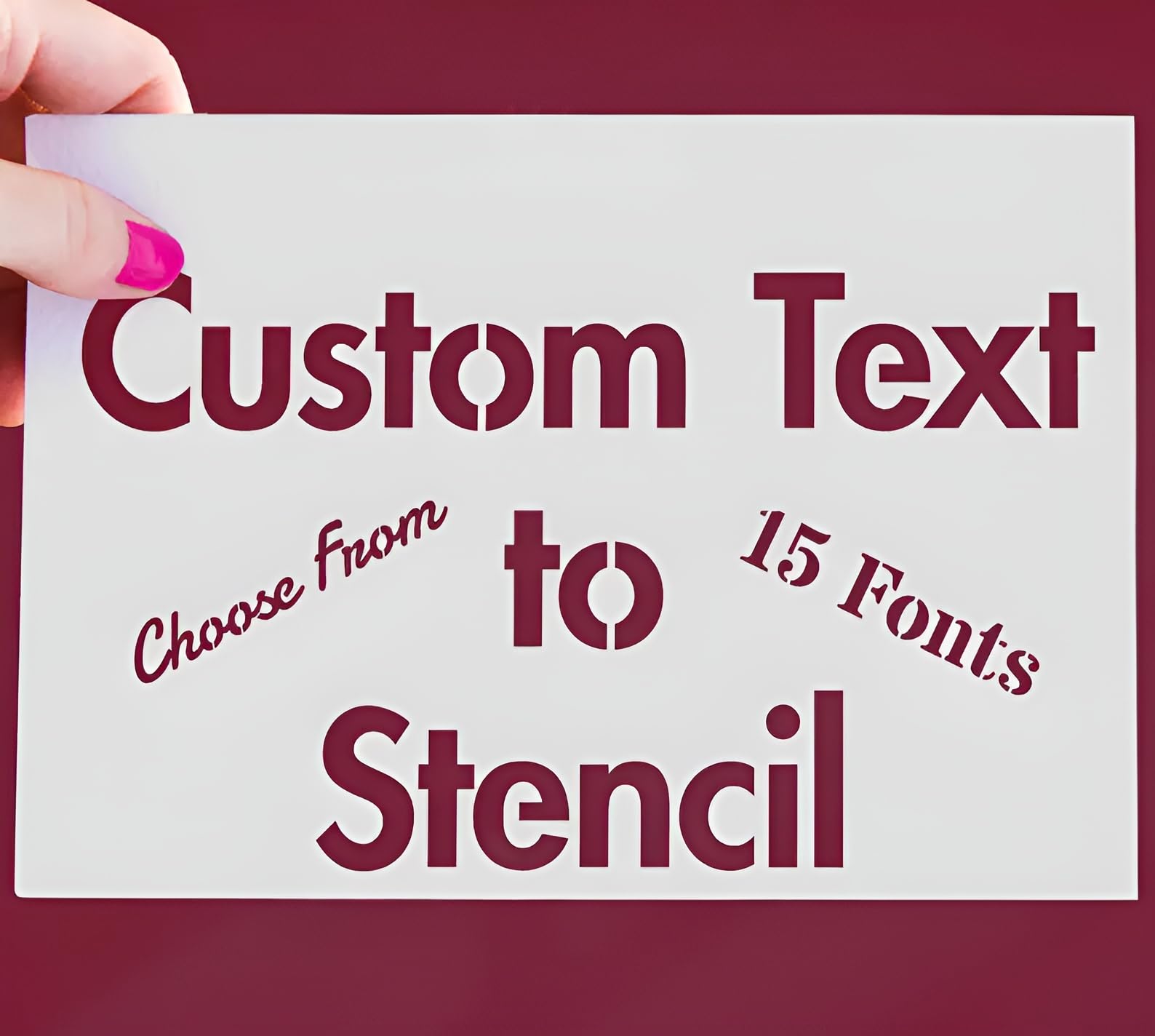 Personalised Custom Image Stencils, Custom Logo Stencils - Reusable Brown Paper/Polyester Film/PVC/Stainless Steel/Acrylic Painting Stenciling