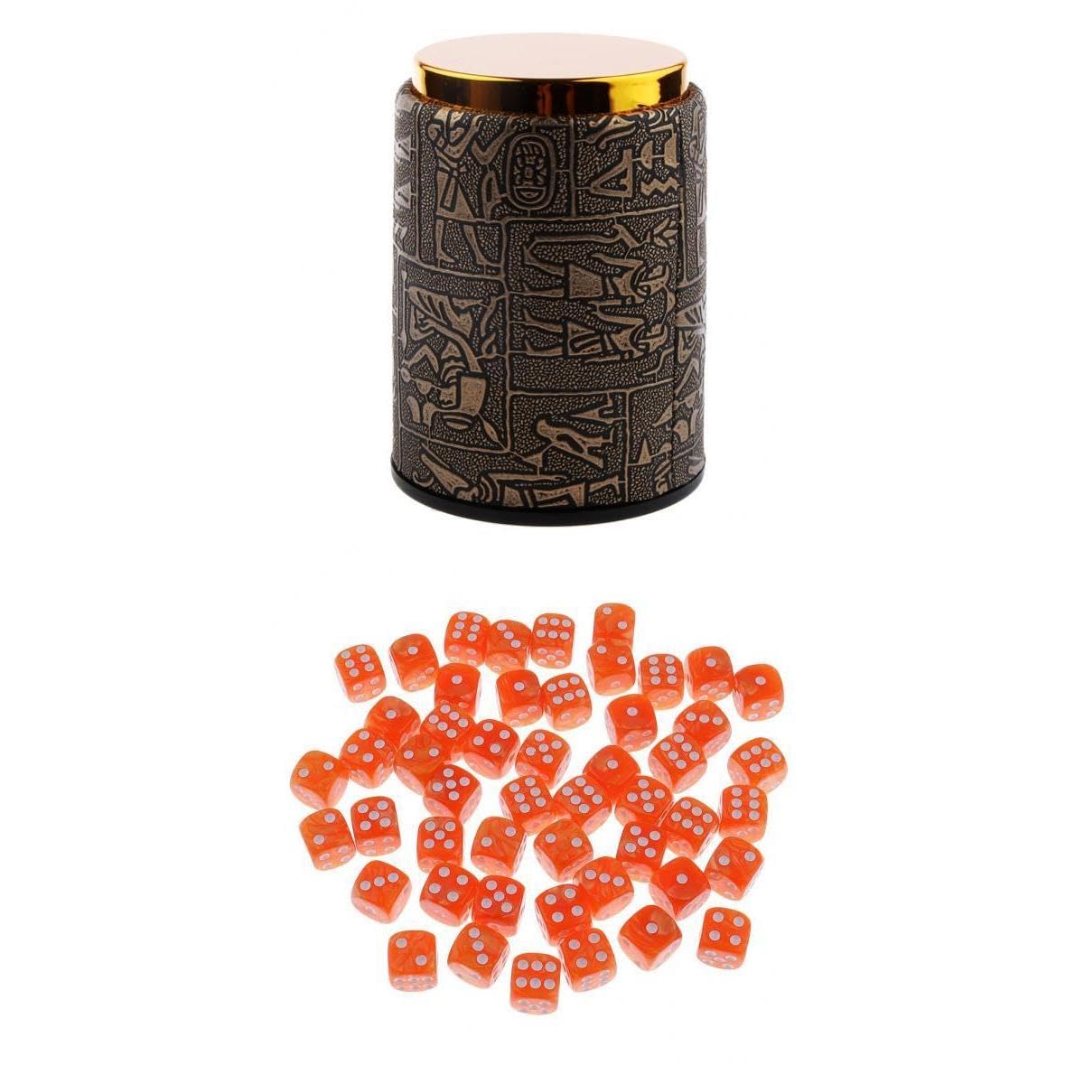 ATORSE Toy Dice Cup with 50 Pieces 6 Sided Spot Dices D6 Dice for Dungeons and Dragons-Toys & Hobbies-Games-Role Playing Games-Dungeons & Dragons-Accessories & Dice-image-45