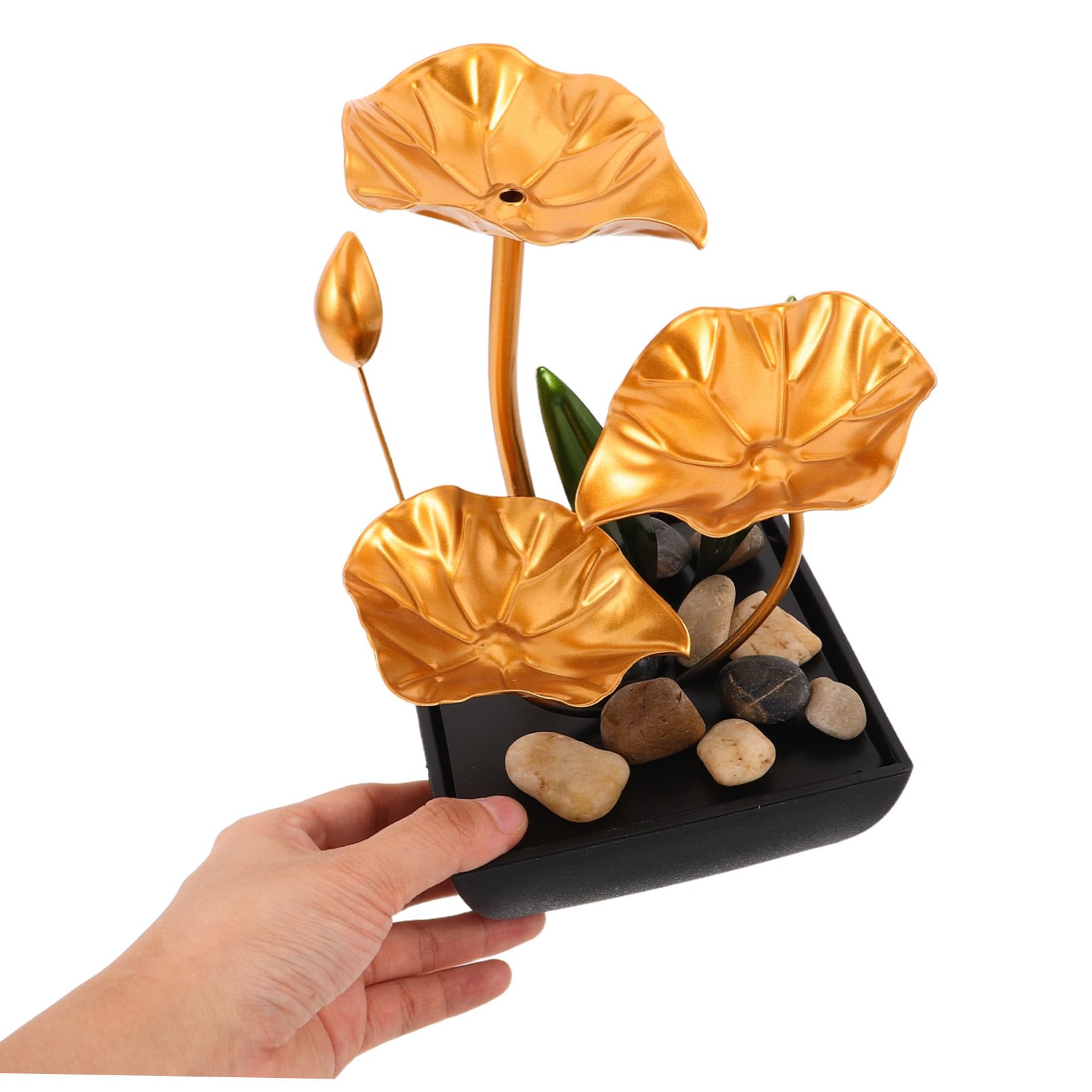 Fuente de Agua de Mesa Zen con Sonido Relajante Pequeña Fuente de Cascada de para Decoración Interior para Escritorio Hogar Oficina y Dormitorio