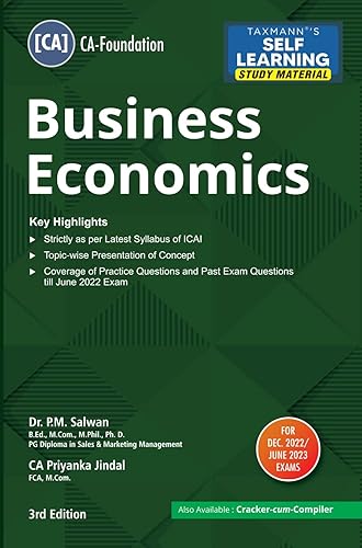 Taxmann's Business Economics (Paper 4 | Economics) – Study material in simple language covering the subject matter topic-wise for easy learning | CA Foundation | Dec. 2022 Exams