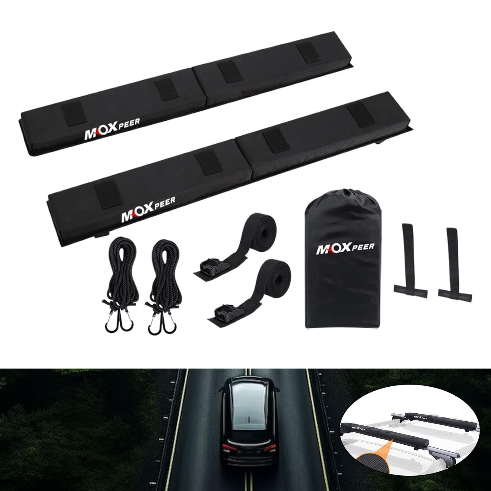 Cuscini universali per Portapacchi Auto con Facile Installazione, Cuscini Morbidi, per Sistema di Trasporto Bagagli per Auto, Attrezzatura Sportiva, Set di Cuscinetti