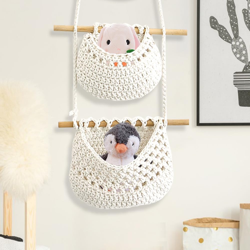 Gohytal Hängender Organizer, Wandorganizer Hängeaufbewahrung, Bad Organizer Hängend, Boho Hängeaufbewahrung, Wand Hängetasche Aufbewahrungstasche Hängeorganizer Tür Für Kinderzimmer