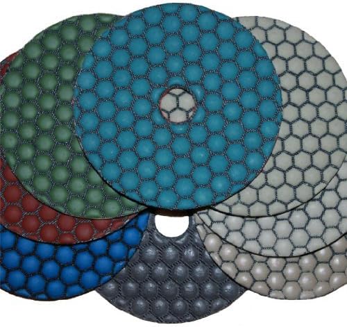 granite polishing kit with backing pads - Set Of 8 Pads + Backer By Stadea