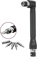 Vista 4 de LiebeWH Llave de enchufe en forma de L 90 grados en ángulo recto doble cabeza 1/4 pulgadas destornillador hexagonal adaptador para espacios reducidos