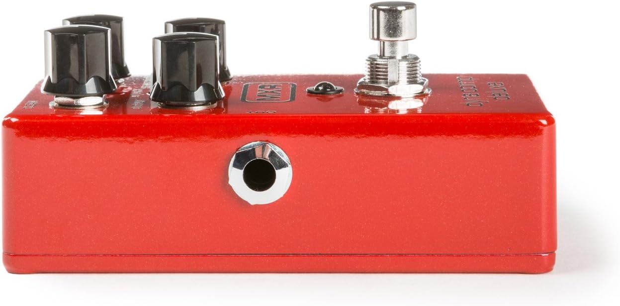 Dunlop M228 MXR Dyna Comp Deluxe Compressor Guitar Effect Pedal - Red with 9v AC Power Adapter and R-Angle Patch Cable