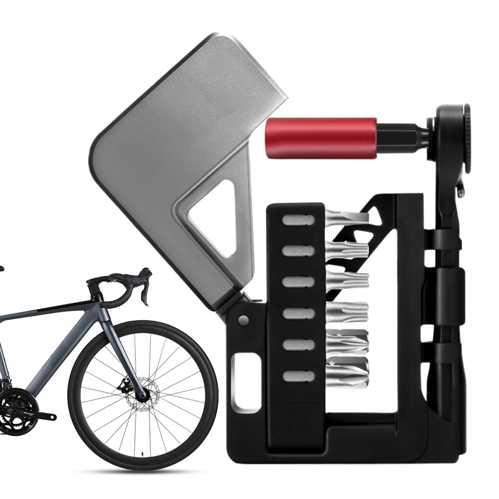 Jeu de clés à cliquet compact pour l'entretien et la réparation des pneus de vélo en extérieur