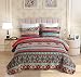 Colcha bouti para Cama 150,Cubrecama de piqué de Bohemio,100% Algodón 3 Piezas 220*240cm para Verano Sofa Cama 135 Reversible
