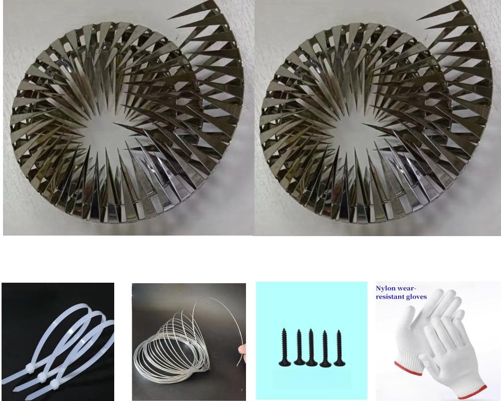 2PCS Anti Animal Climbing Thorns Bird Spikes Squirrel Baffle Squirrel baffles for Bird feeders Squirrel Repellent Pigeon Deterrent Bird nest Preventer Repel Squirrels (L: Thorn Length 5cm) - Image 3