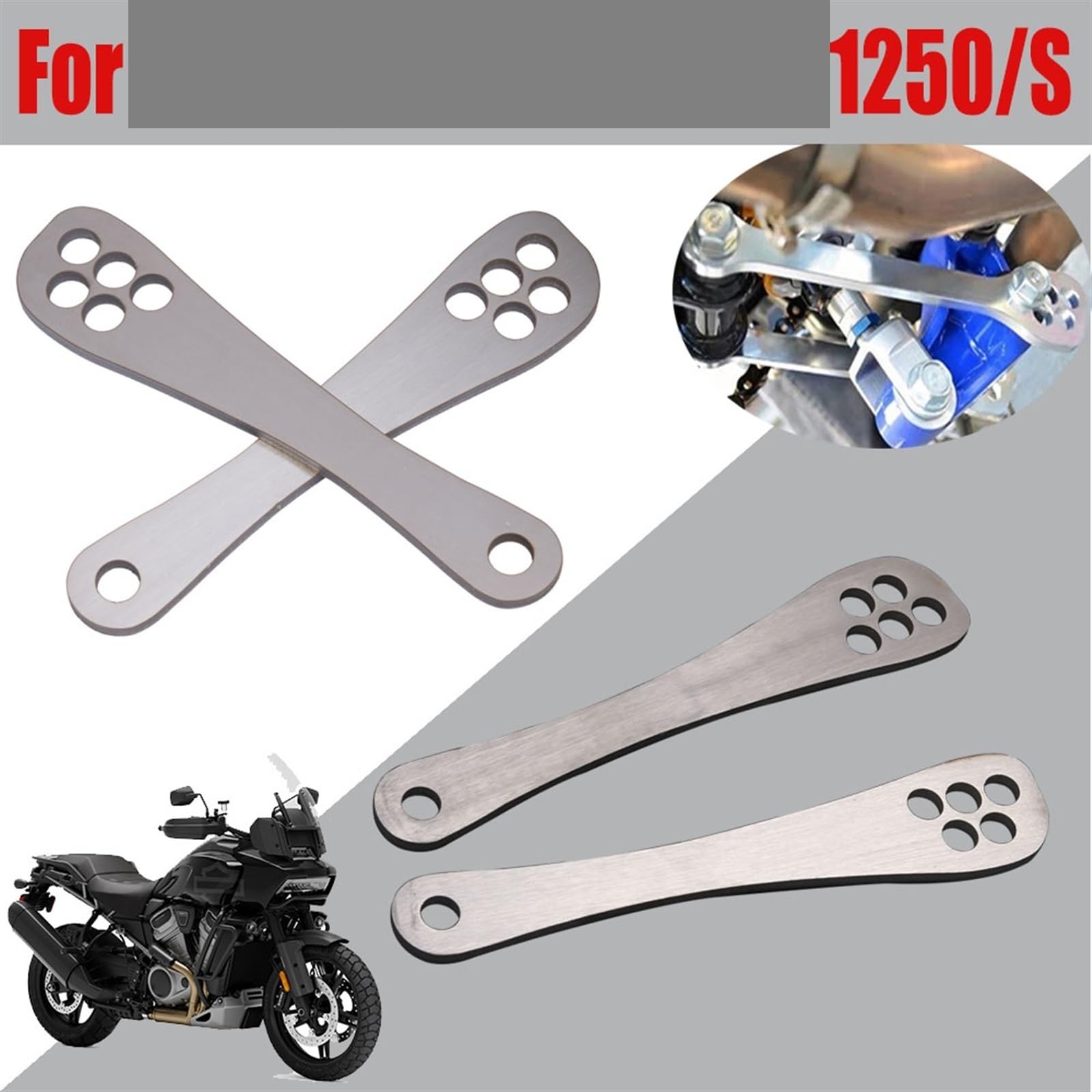 Accessoires de Moto Lien de Suspension arrière Liens d'abaissement ascendants, for Harley, Pan America 1250 S 1250S PA1250 S PanAmerica 1250 Kit de Liaison d'abaissement(Size:Rising Links)
