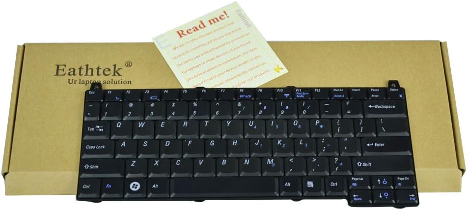 Eathtek Replacement Keyboard for Dell Vostro 1310 1320 1510 1520 2510 Series Black US Layout, Compatible with Part# Y858J 0Y858J J483C 0J483C