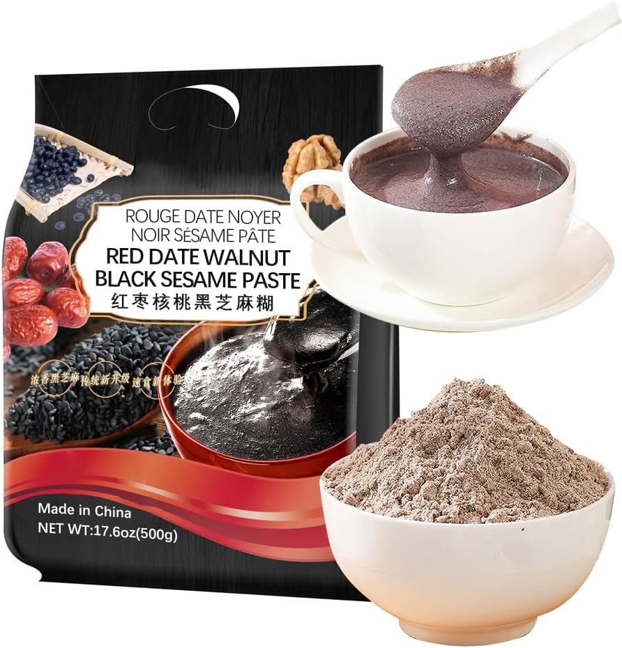 SIJIYUNLI-Red Date Walnut Black Sesame Paste 500g/17.63oz breakfast Quick brewing