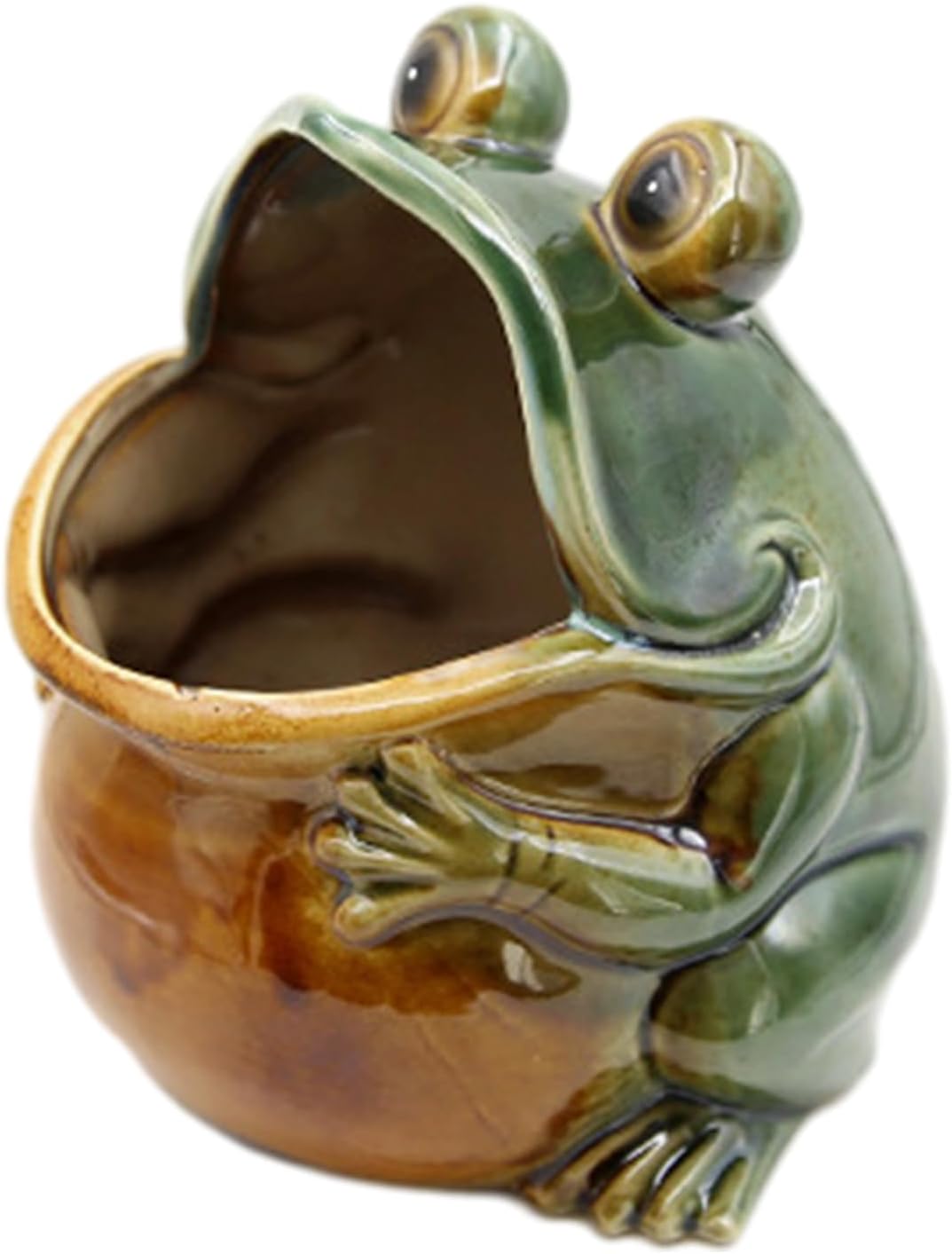 Frog Figurine - Outdoor Frog Decor - Cute Ceramic Figurine Statue, Simulation Ornament, Bonsai Decoration Crafts, Home Garden Decor