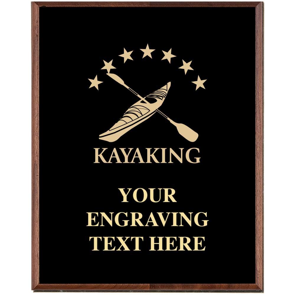 Crown Awards Kayak Plaques, Custom Engraved Kayaking Trophy Plaque Award, Great Customizable Kayak Gift Prime