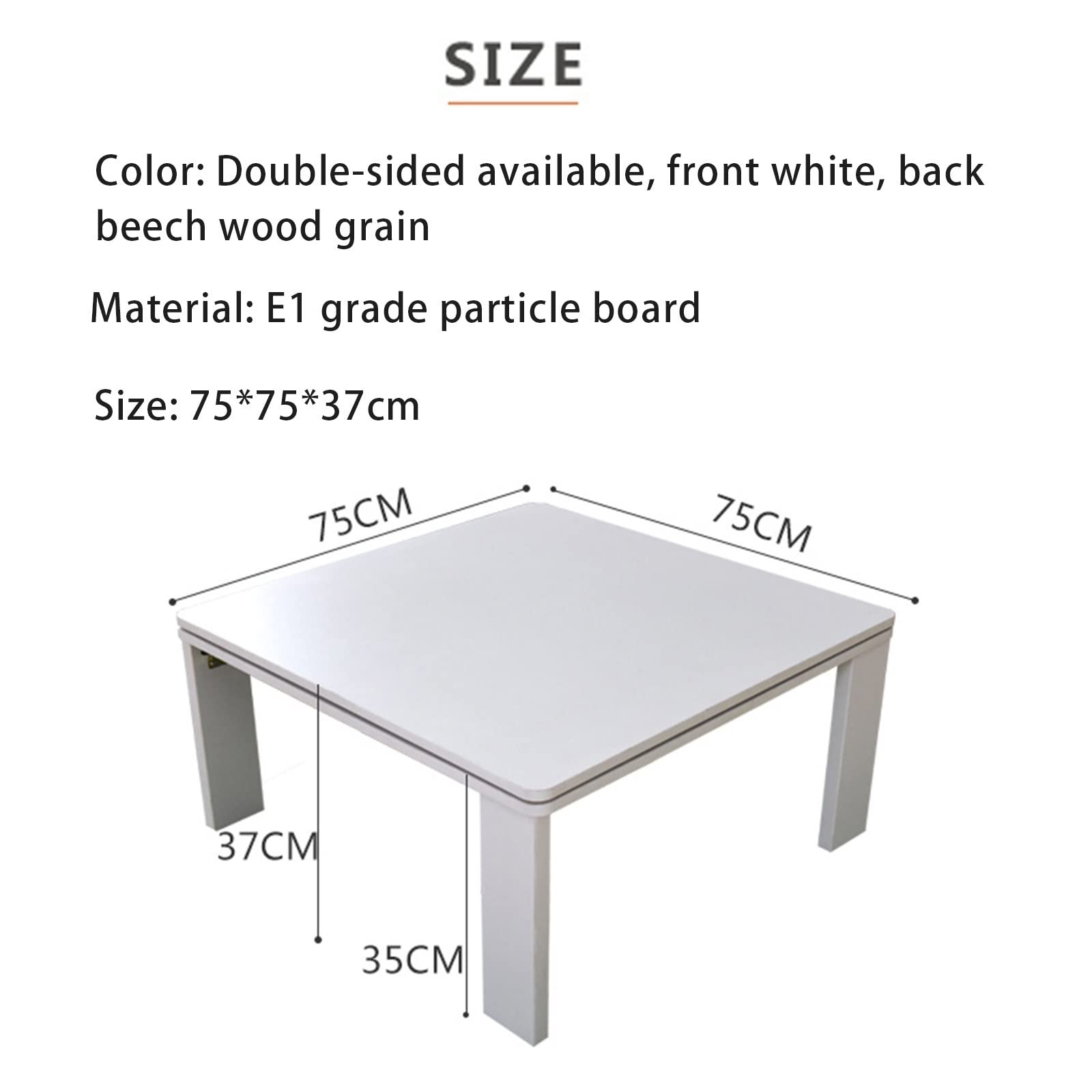 Kotatsu Heizung Futon Set Weiße Bärenmuster -Entwurf Heizungstisch Tatami Kotatsu Tisch Kaffeetische Heizung