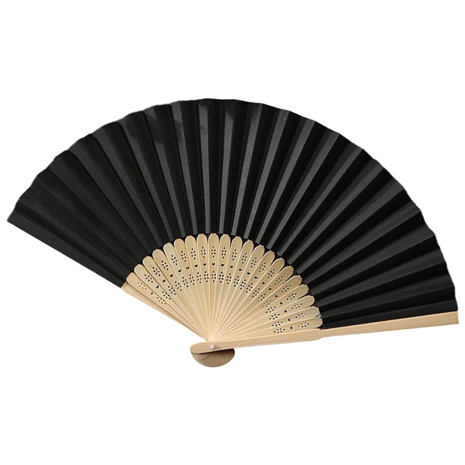 Cqahdsevf Black Paper Foldable Hand Fan