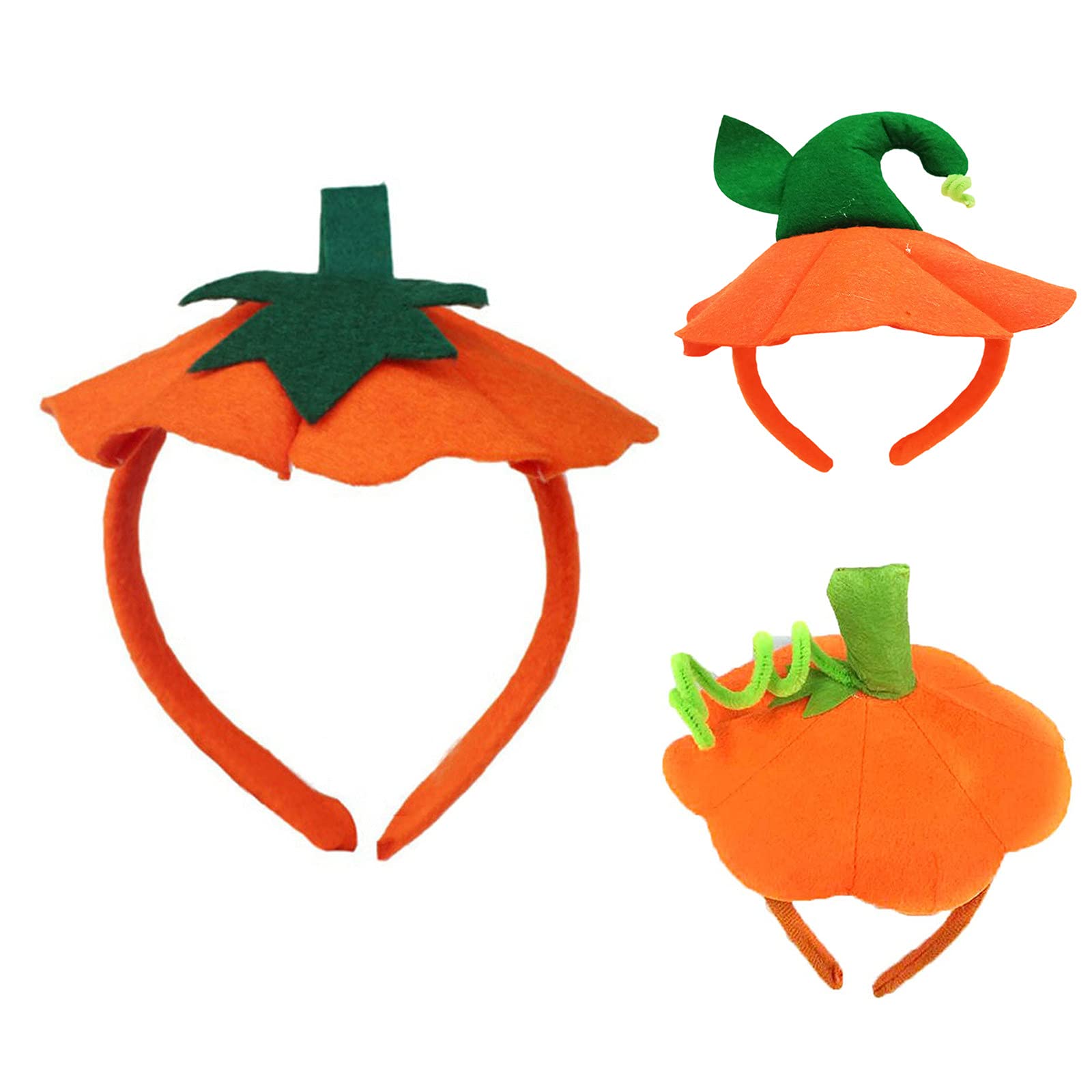 Halloween Kids Pumpkin HairBand Girls Cute Hair Band Hair Accessories Children Pumpkin Headwear Unisex Baby Headdress Infant Baby Headbands Headpiece Pumpkin Hairpin Headgear Party Photography