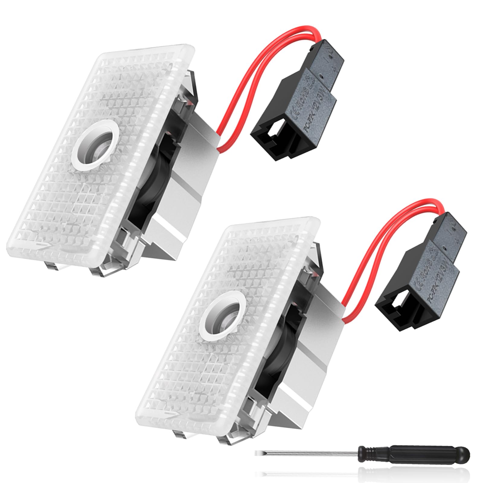Puddle Lights for Tesla Model Y 3 X 2017-2024 Ultra Bright t Logo Designed for Tesla Welcome Puddle Projection Light - 2Pack