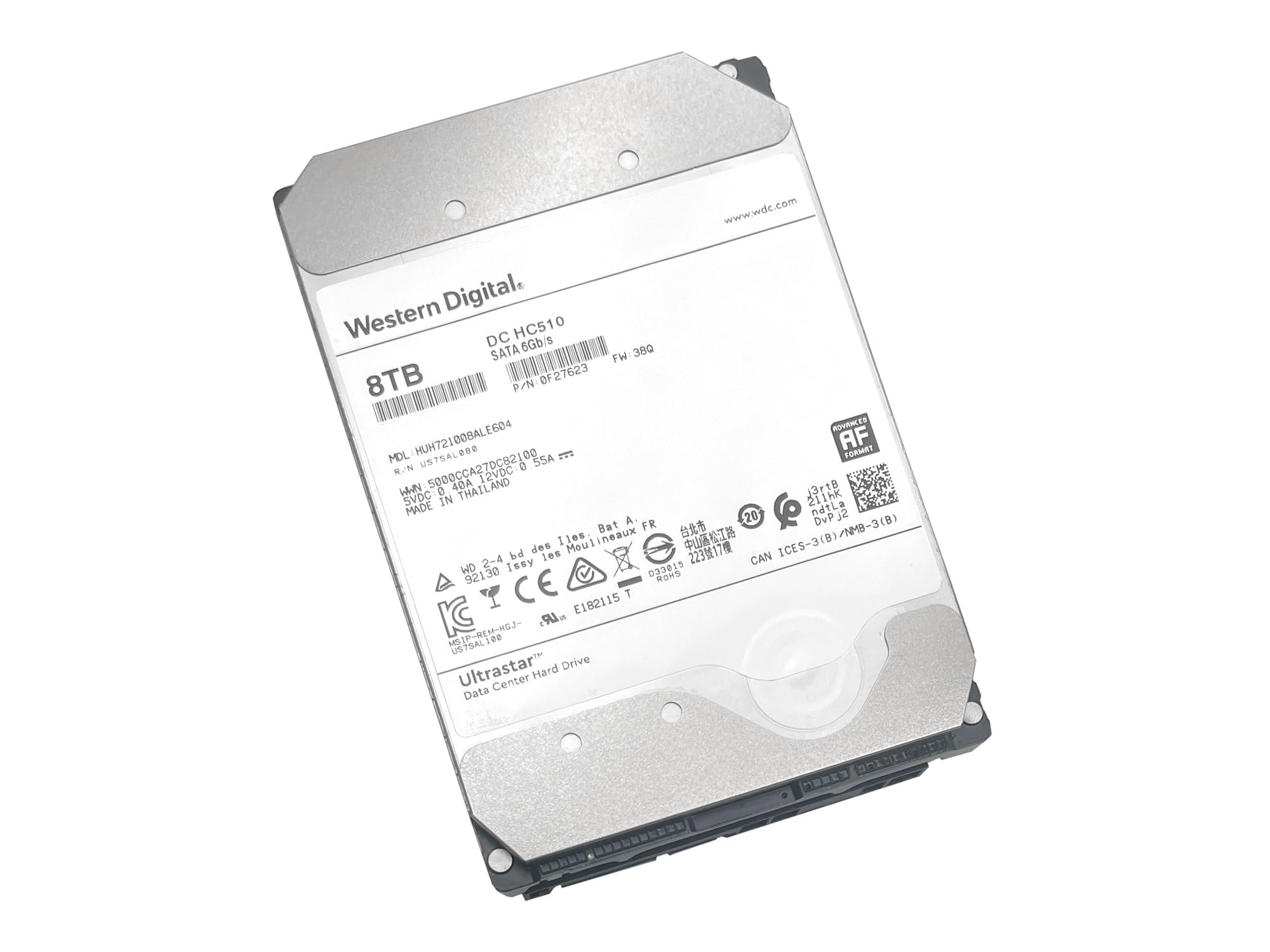 HGST WD Ultrastar DC HC510 8TB 7200 RPM 512e SATA 6Gb, s 3.5inch SE Helium Hard Drive (HUH721008ALE604) (Renewed)