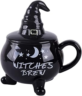 Vencer 14 oz The Nightmare Before X-mas Witches Brew Coffee Mug,Halloween Coffee Mug,Halloween Witchy Mugs,Tea Cup,Novelty Ceramics Mug With Lid,DE-VCM-002