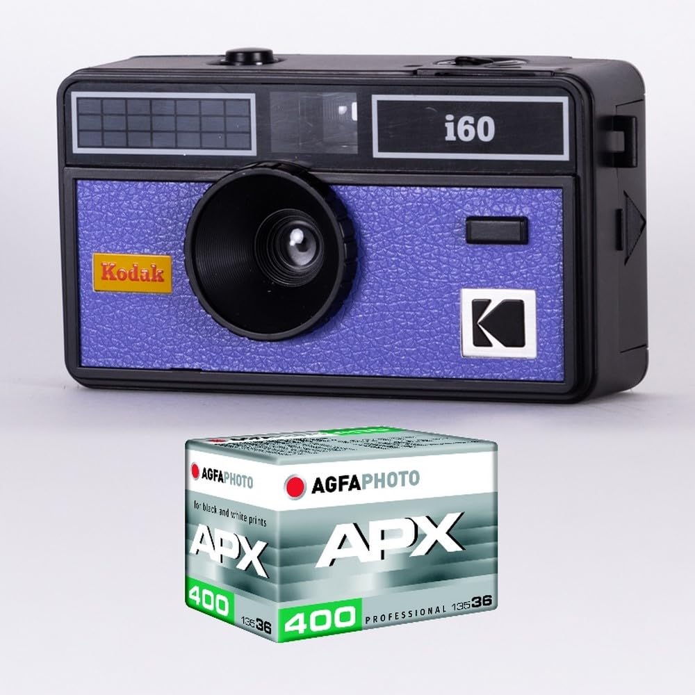Kodak DA00259 - Pack Appareil Photo Kodak i60 et 1 pellicule 400 ISO de 36 Poses, Objectif Optique 31 mm, Convient aux Films ISO 200/400/800, Pour Les Films Couleur de 35 mm - Bleu