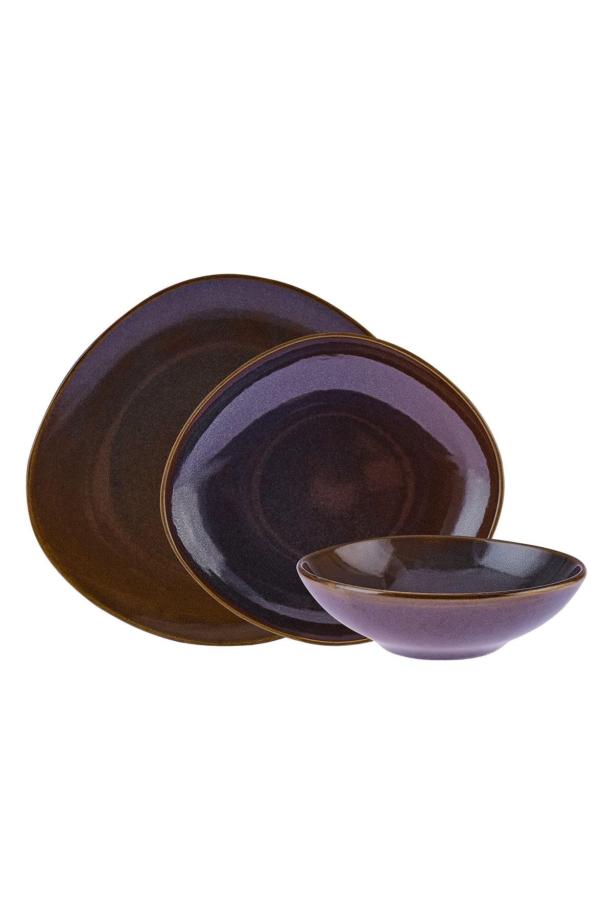Emsan New Age Stoneware 18 Parça 6 Kişilik Yemek Takımı Bronz