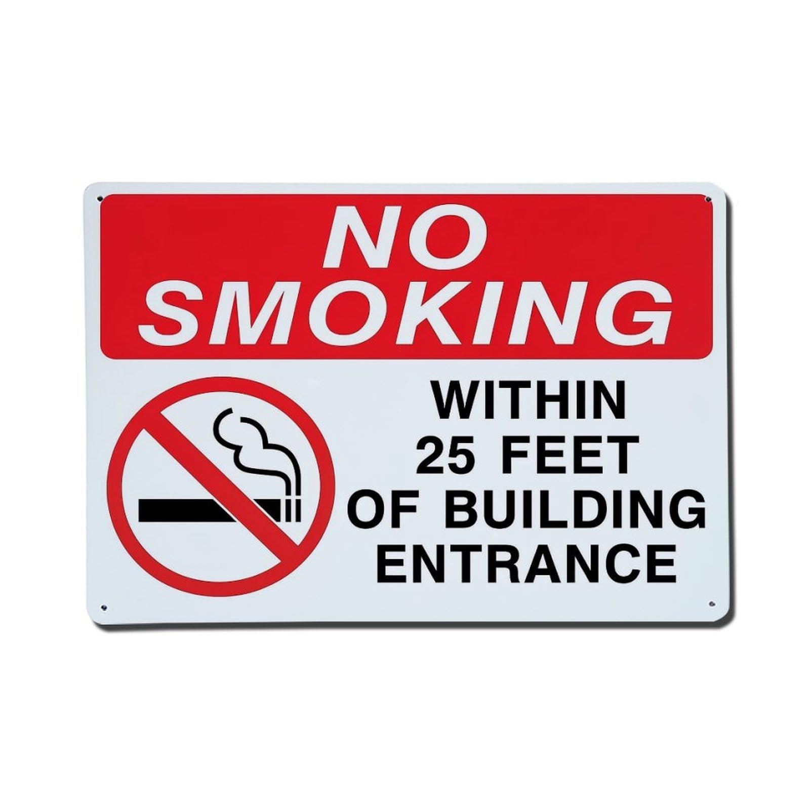 Bliveurn Vintage No Smoking Within Building Entrance Retro Metal Tin Sign, Metal Poster For Home, Gaming Room, Studio Workshop,Bar,Garage Wall Art Decor 8X12 Inch