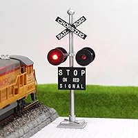 Vista 7 de JTD876RP - 1 juego de señales de tren de ferrocarril/pista de escala HO, 4 cabezales LED hechos + placa de circuito intermitente, luces de señal