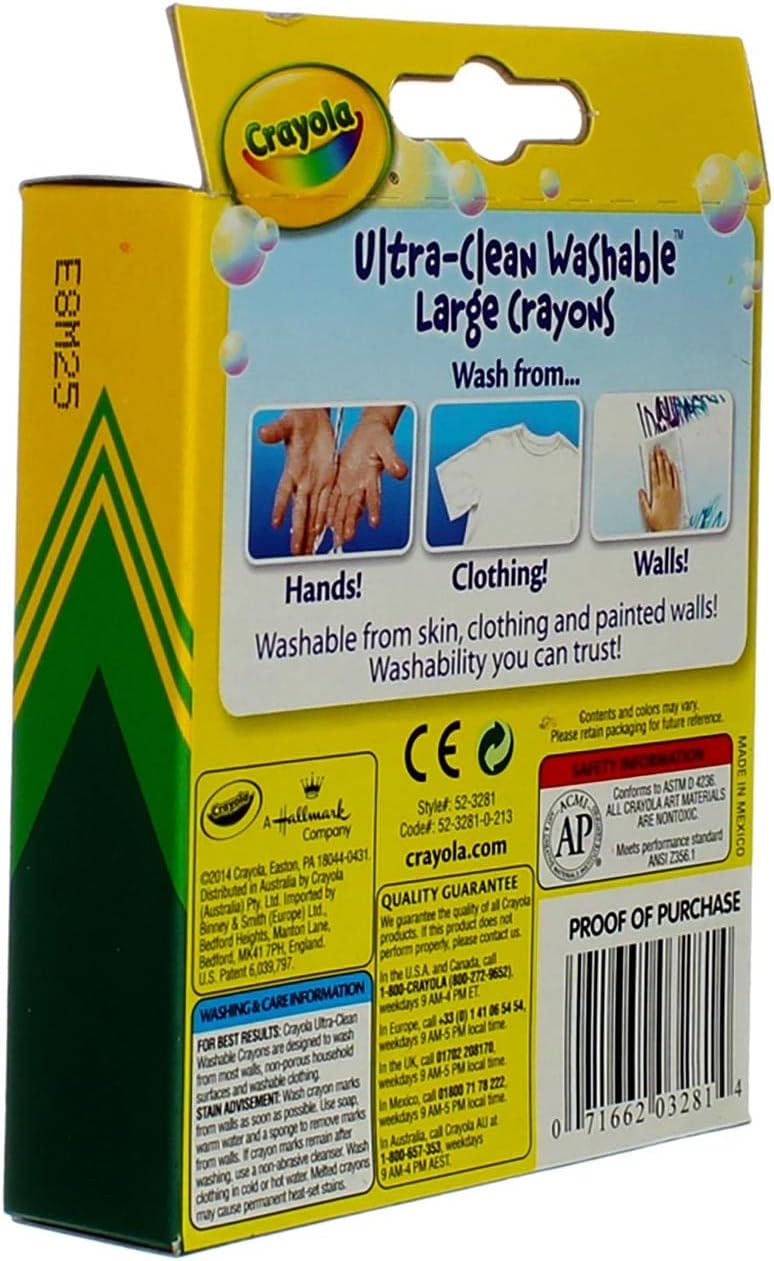 Crayola Large Washable Crayons 16 Pack - 2 Packs - Image 6