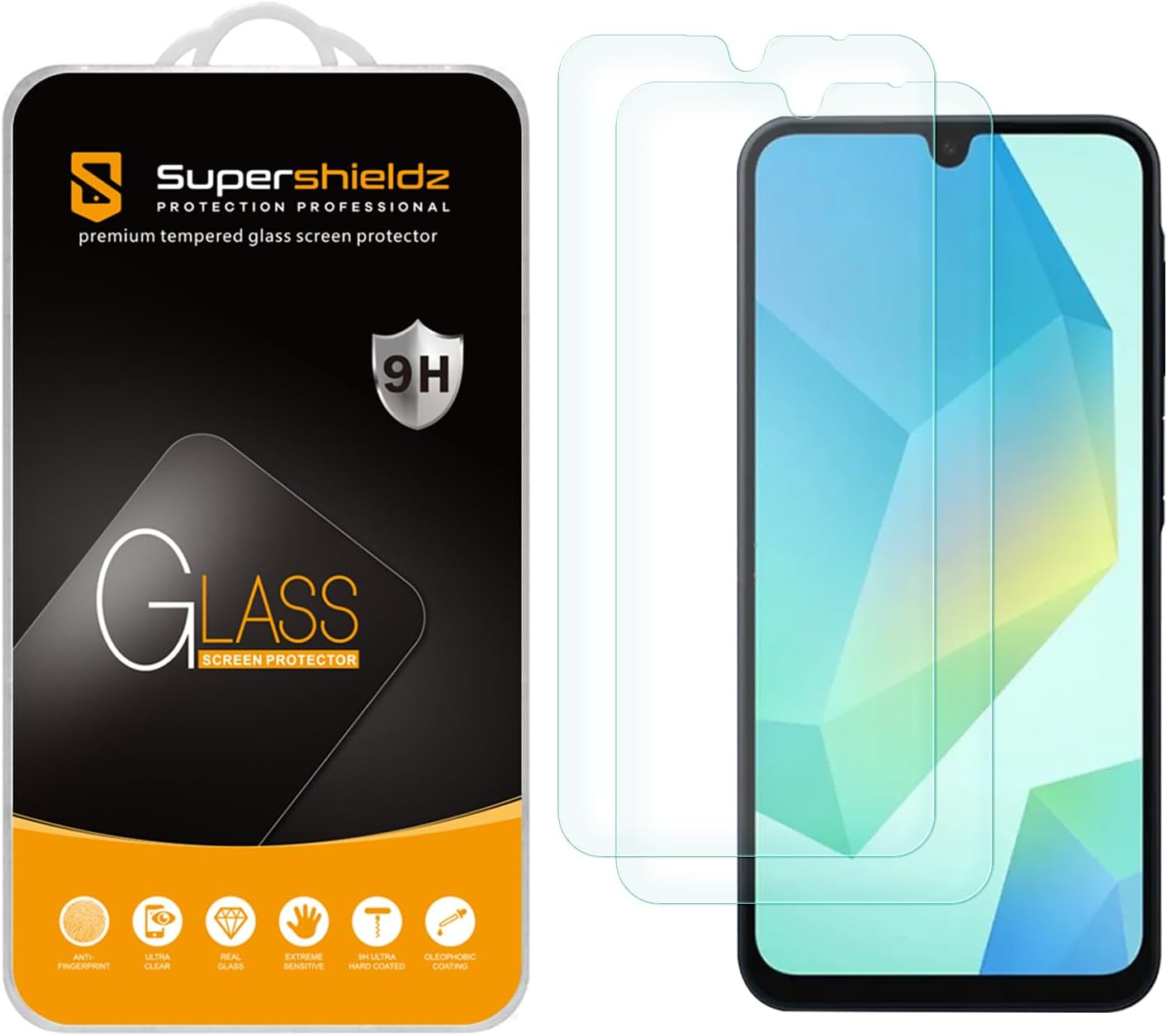 (2 Pack) Designed for Samsung Galaxy A16 5G Tempered Glass Screen Protector, Anti Scratch, Bubble Free