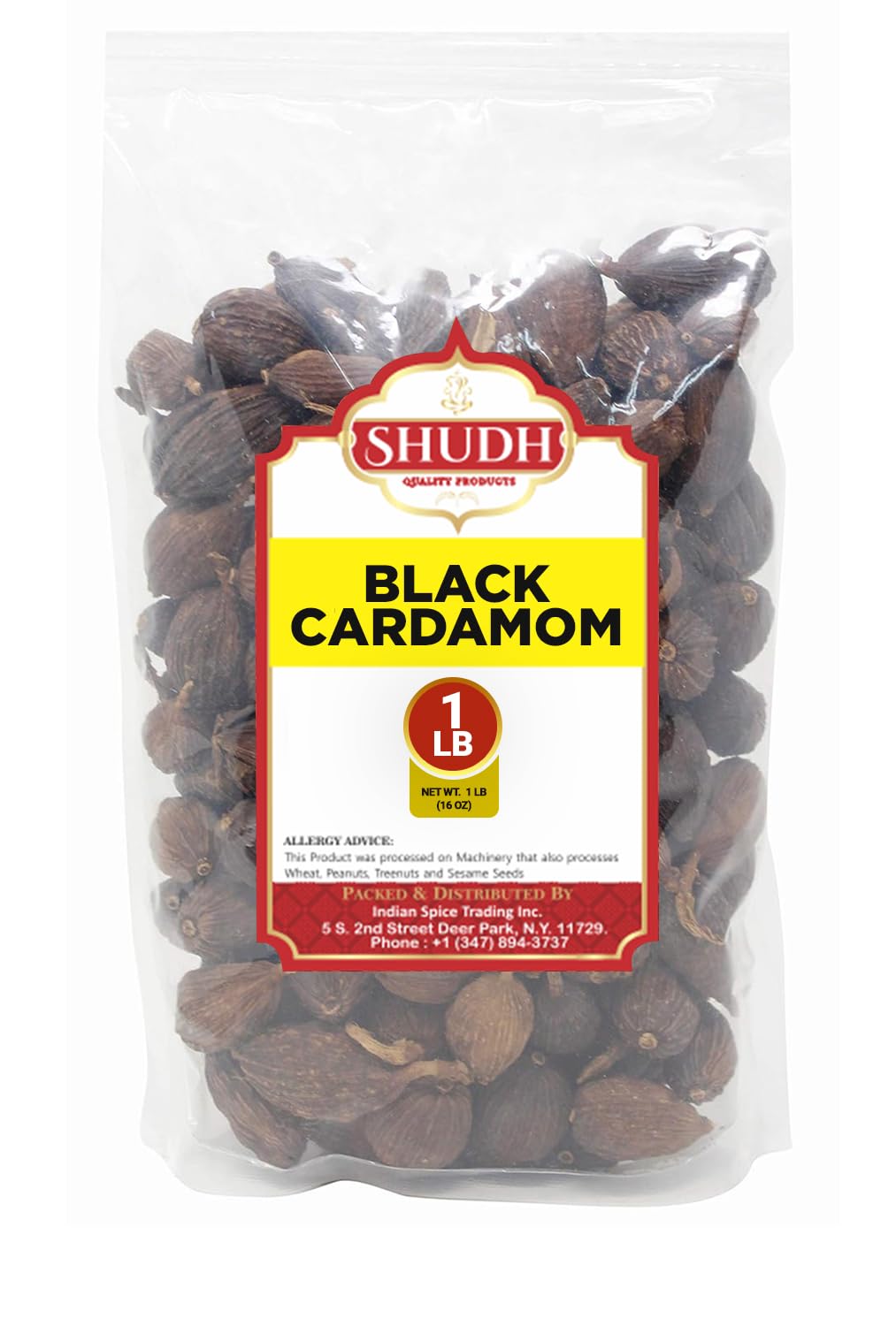 Shudh Black Cardamom Pods Whole 100 GM ~ (Amomum tsao-ko/Cao Guo/Thao Qua) ~ All Natural ~ Non-GMO Spice